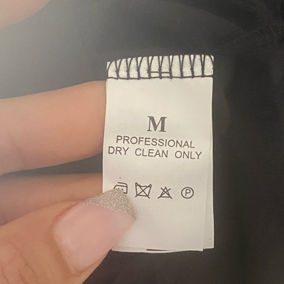 Lace floral neckline collar blouse , puff sleeve - Picture 4 of 5